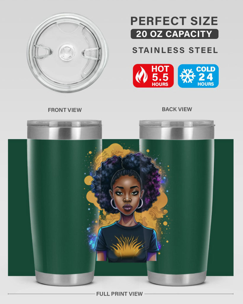 Sparkling Black Girl Design 15#- women-girls- Tumbler