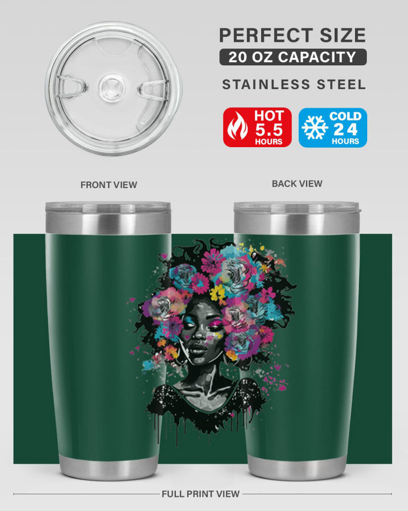 Sparkling Black Girl Design 17#- women-girls- Tumbler