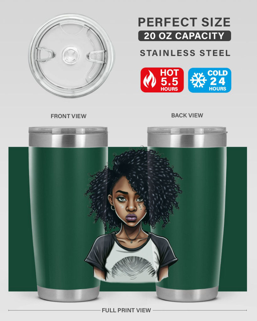Sparkling Black Girl Design 18#- women-girls- Tumbler