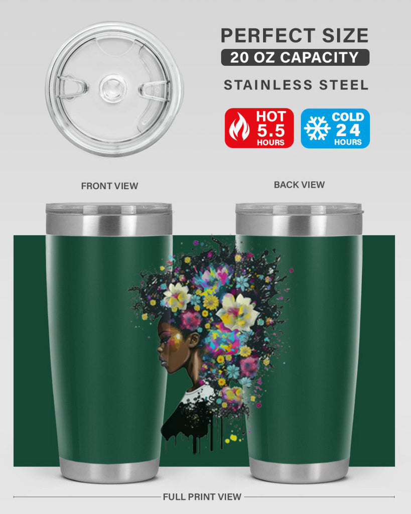 Sparkling Black Girl Design 2#- women-girls- Tumbler