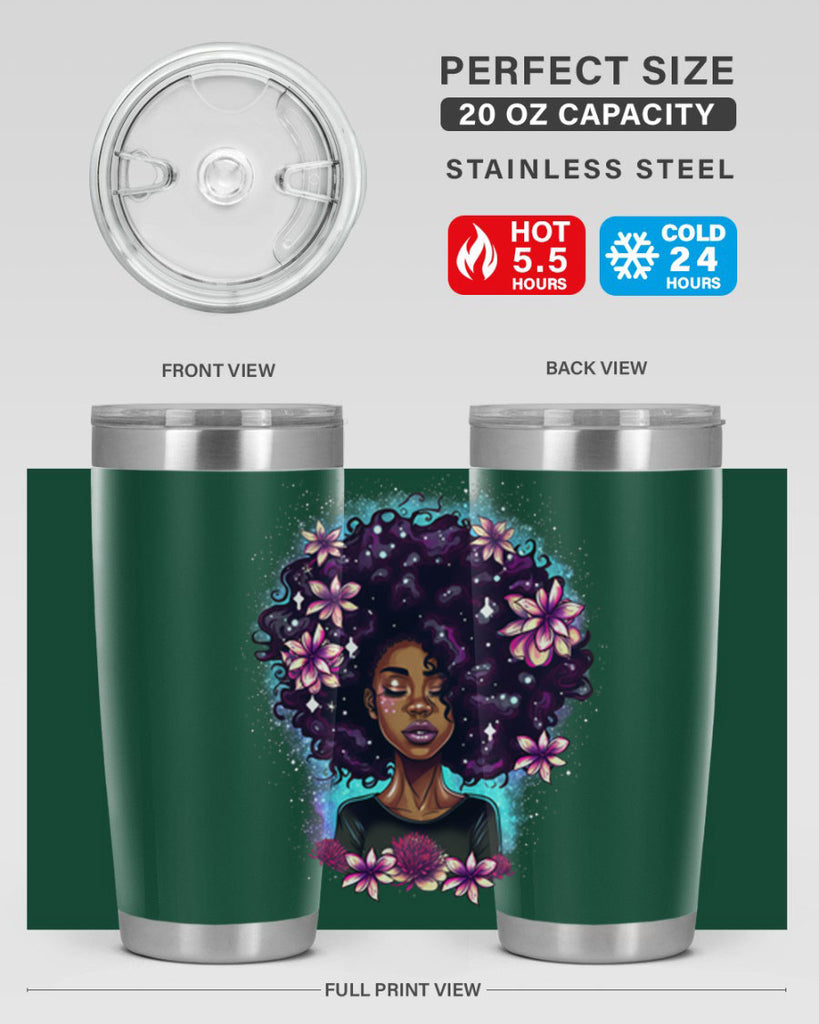 Sparkling Black Girl Design 3#- women-girls- Tumbler