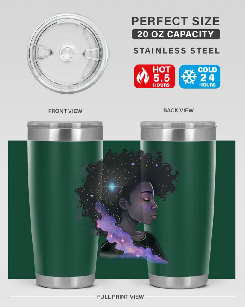 Sparkling Black Girl Design 4#- women-girls- Tumbler