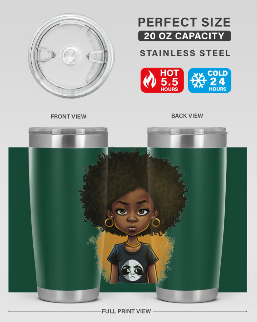 Sparkling Black Girl Design 8#- women-girls- Tumbler