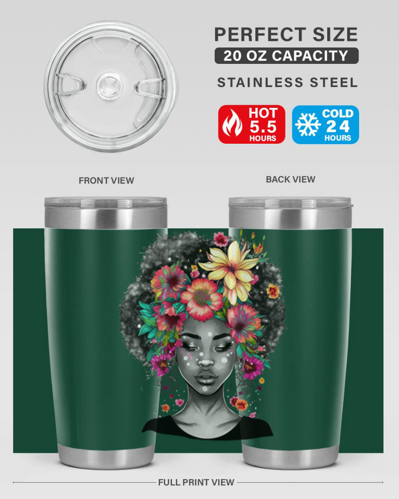 Sparkling Black Girl Design 9#- women-girls- Tumbler