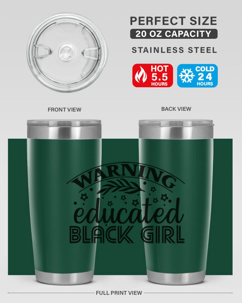 Warning educated black girl Style 1#- women-girls- Tumbler