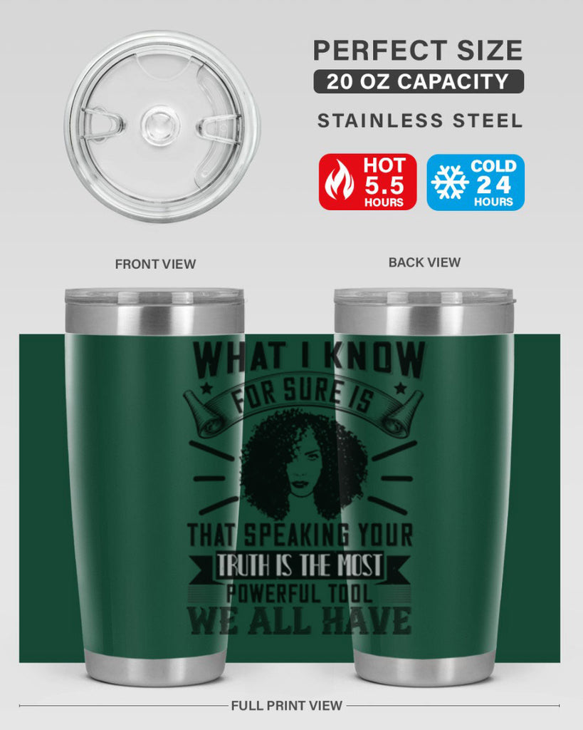 What I know for sure is that speaking your truth is the most powerful tool we all have Style 13#- afro- Tumbler