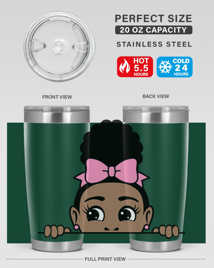 afro puff crown girl 3#- women-girls- Tumbler