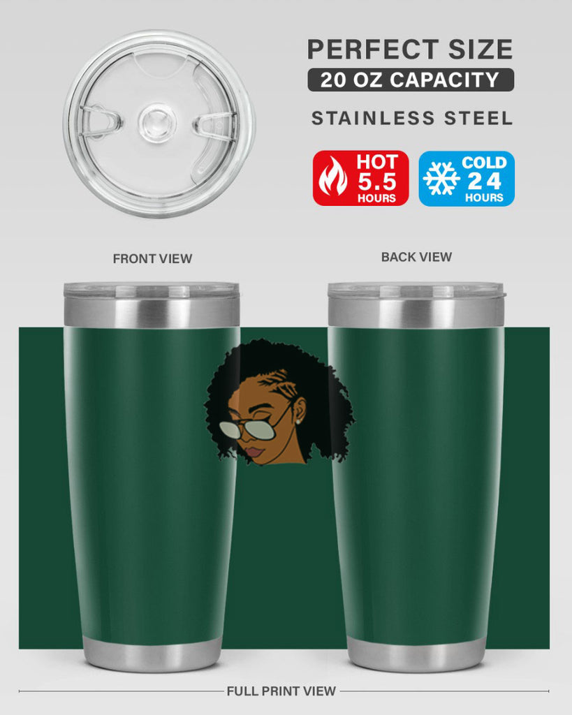 black afro 47#- women-girls- Tumbler