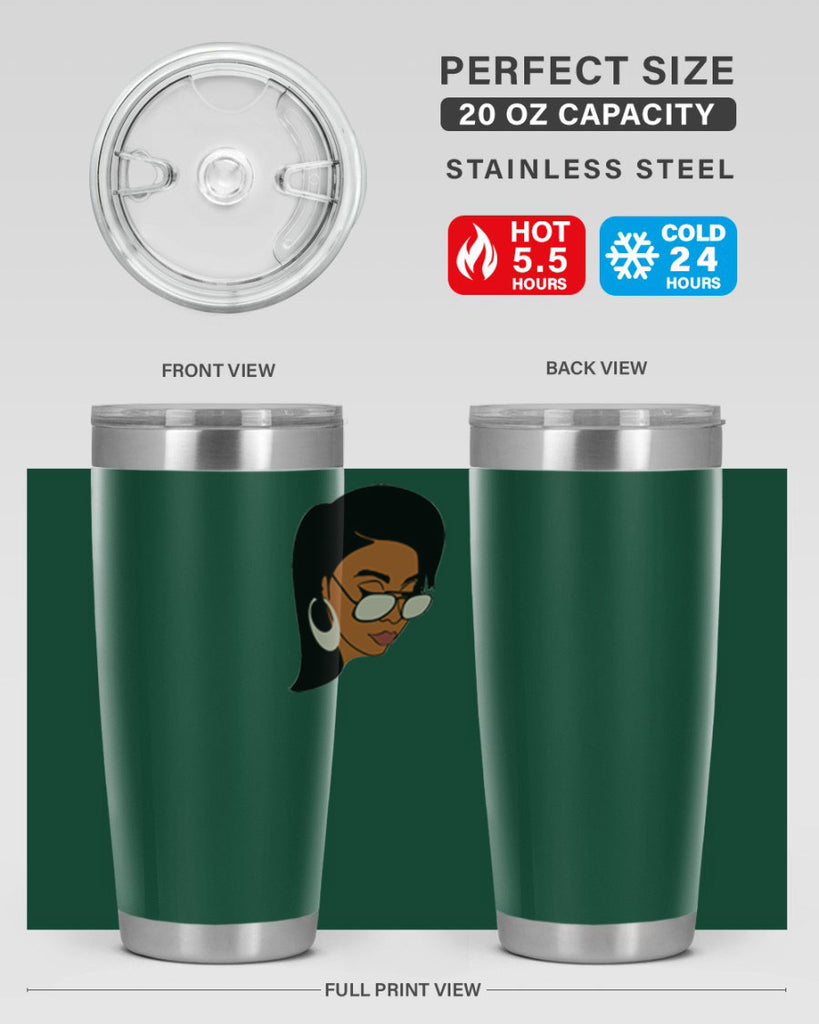 black afro 48#- women-girls- Tumbler