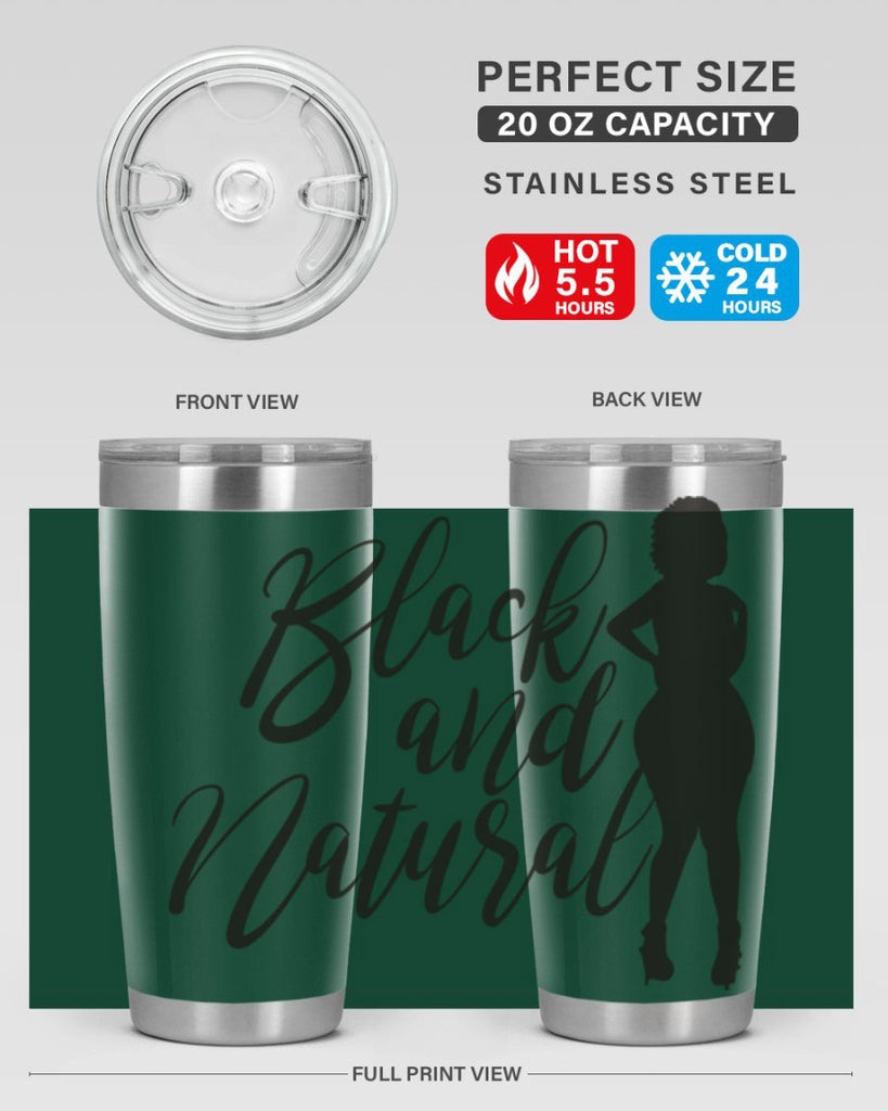 black and natural 22#- women-girls- Tumbler