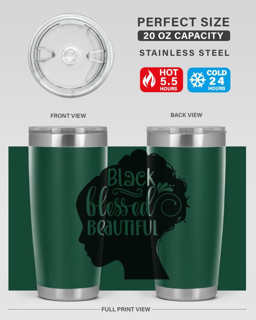 black blessed beautiful Style 62#- women-girls- Tumbler