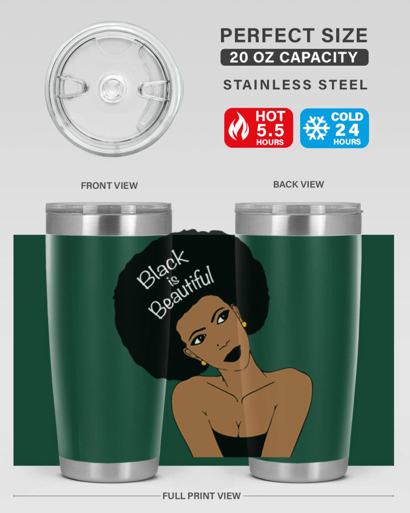 black is beautiful 13#- women-girls- Tumbler