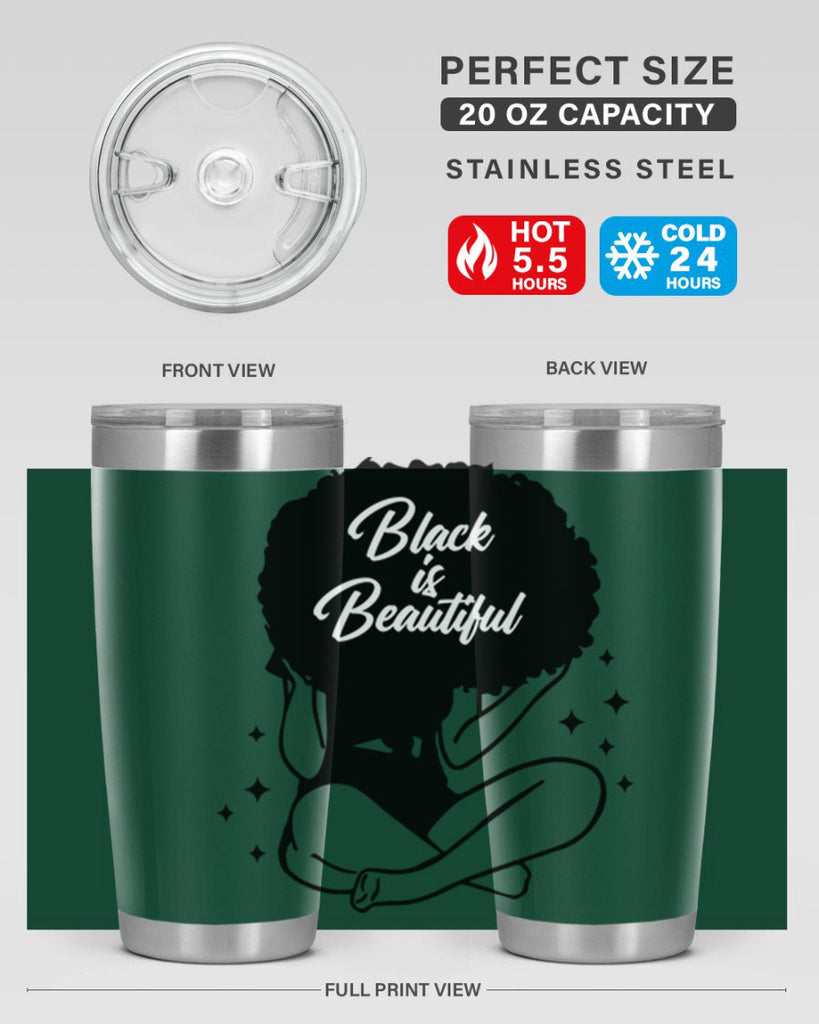 black is beautiful 15#- women-girls- Tumbler