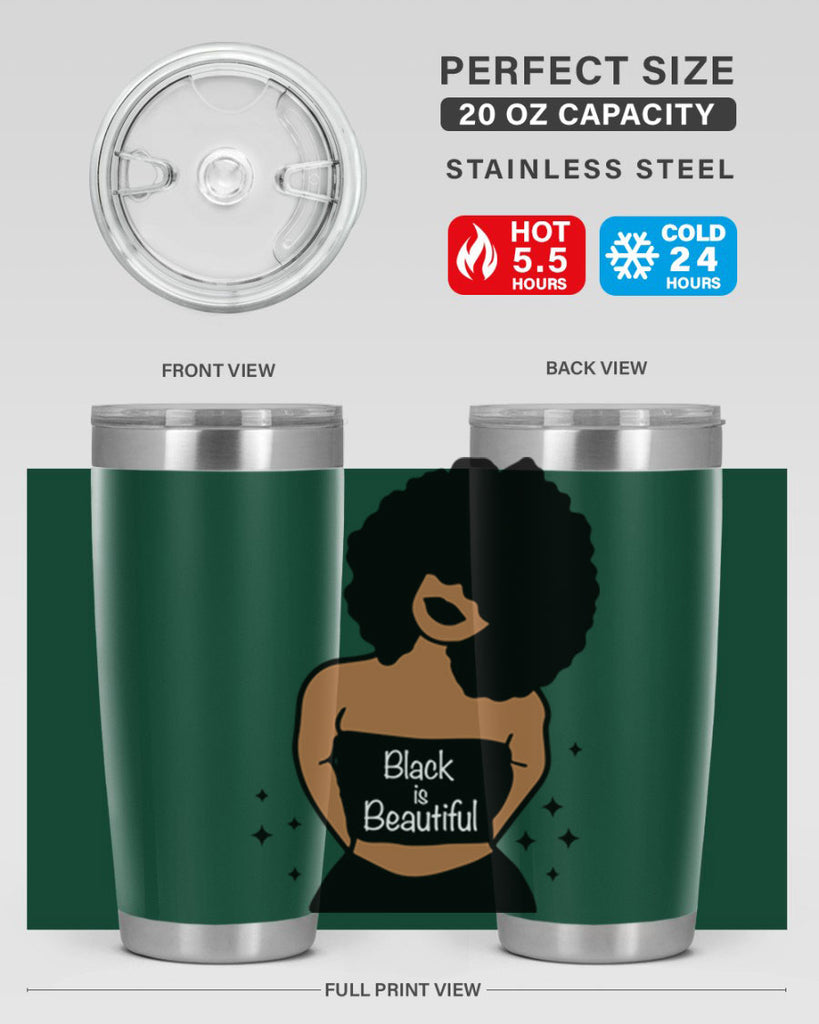 black is beautiful 16#- women-girls- Tumbler