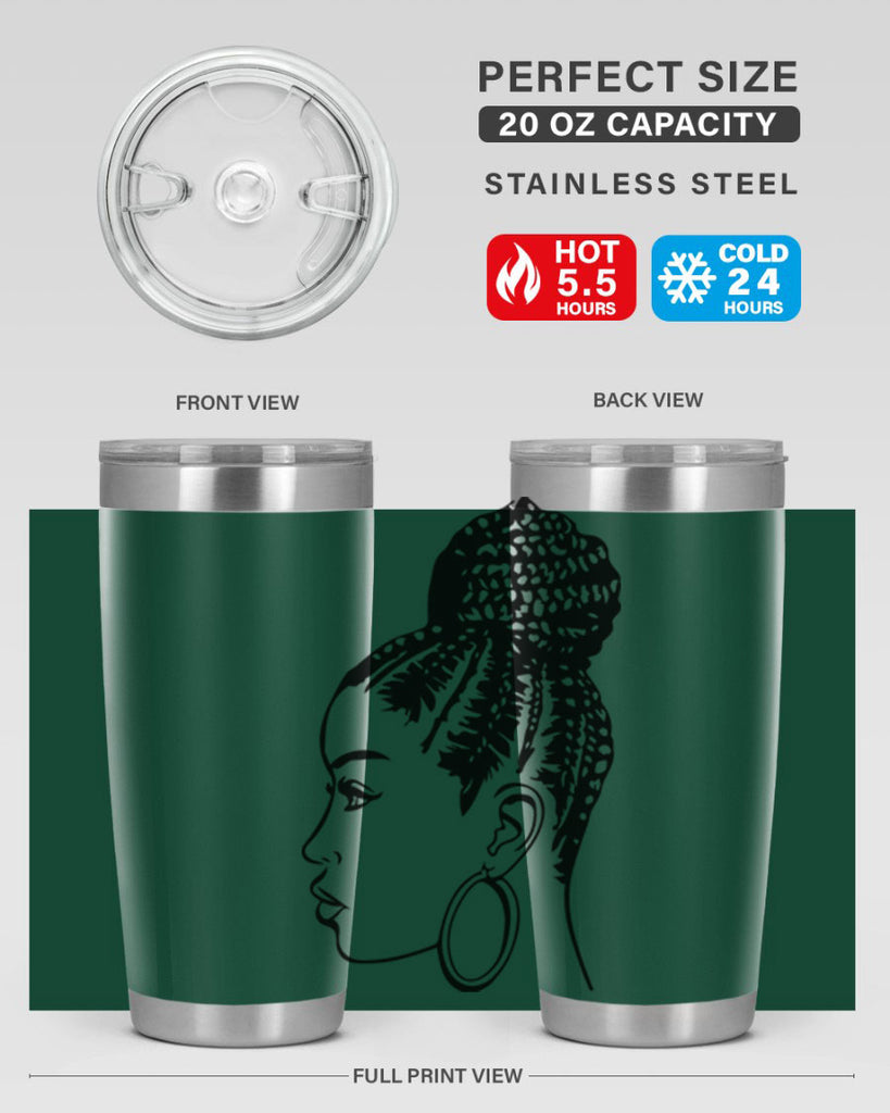 black woman with braids 7#- women-girls- Tumbler