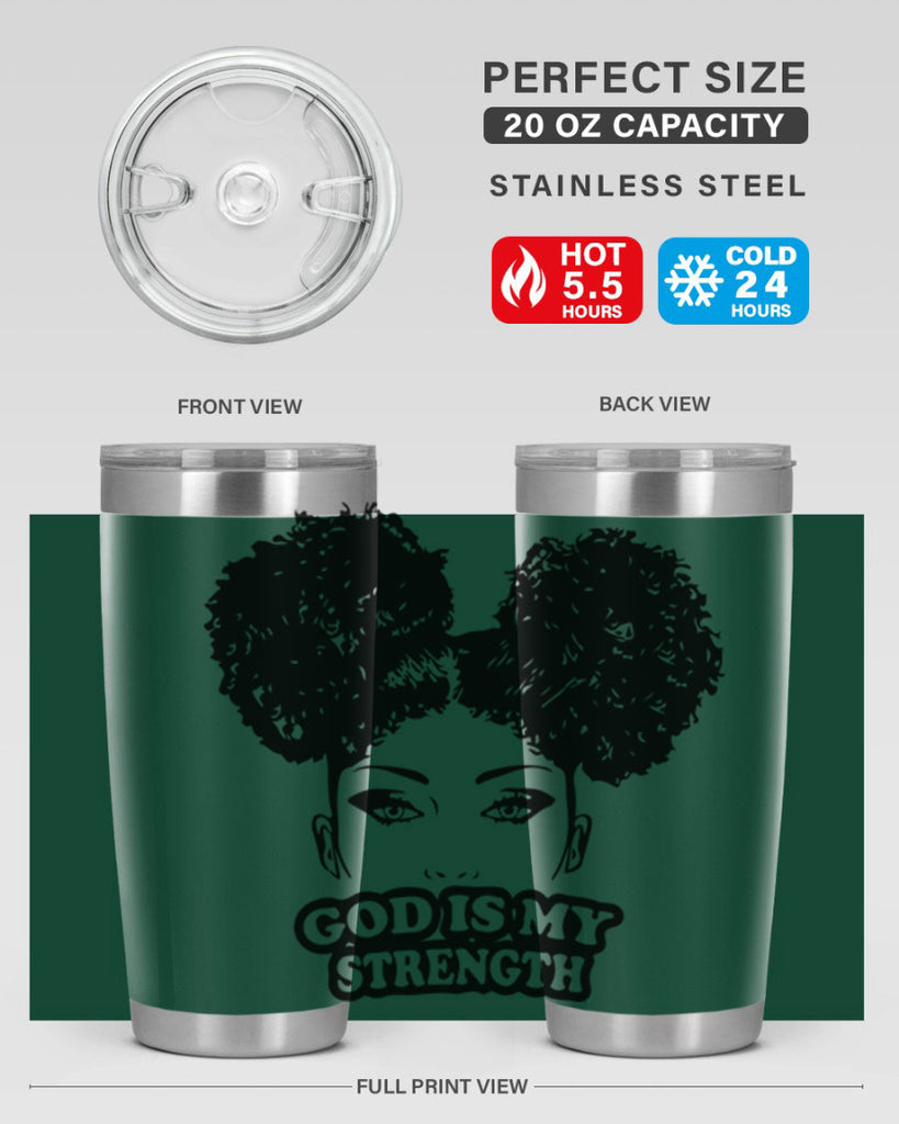 god is my strength 2#- women-girls- Tumbler