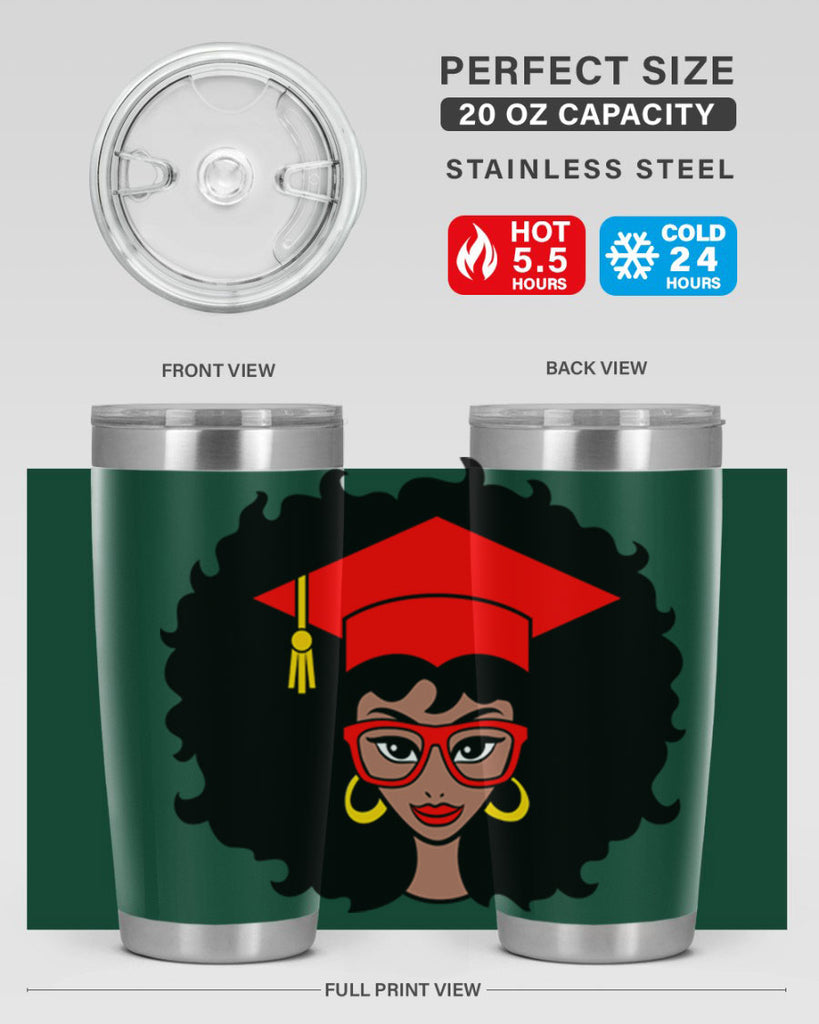 graduation black woman 32#- women-girls- Tumbler
