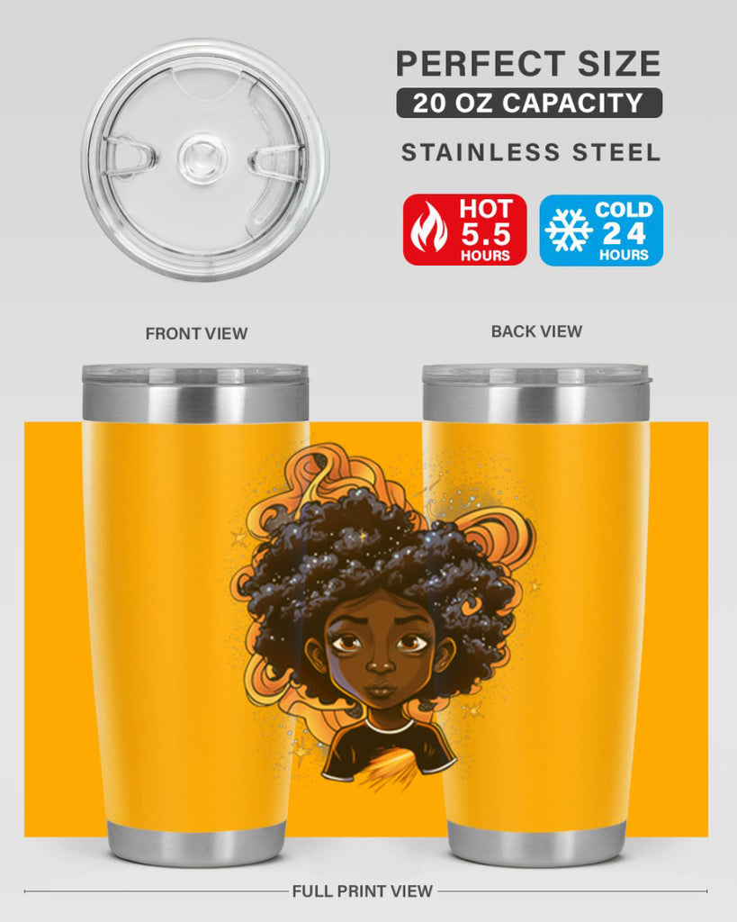 Sparkling Black Girl Design 12#- women-girls- Tumbler
