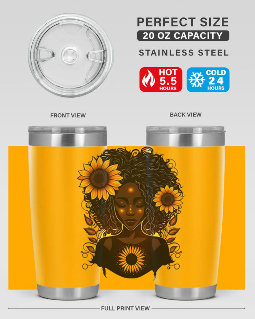 Sparkling Black Girl Design 13#- women-girls- Tumbler
