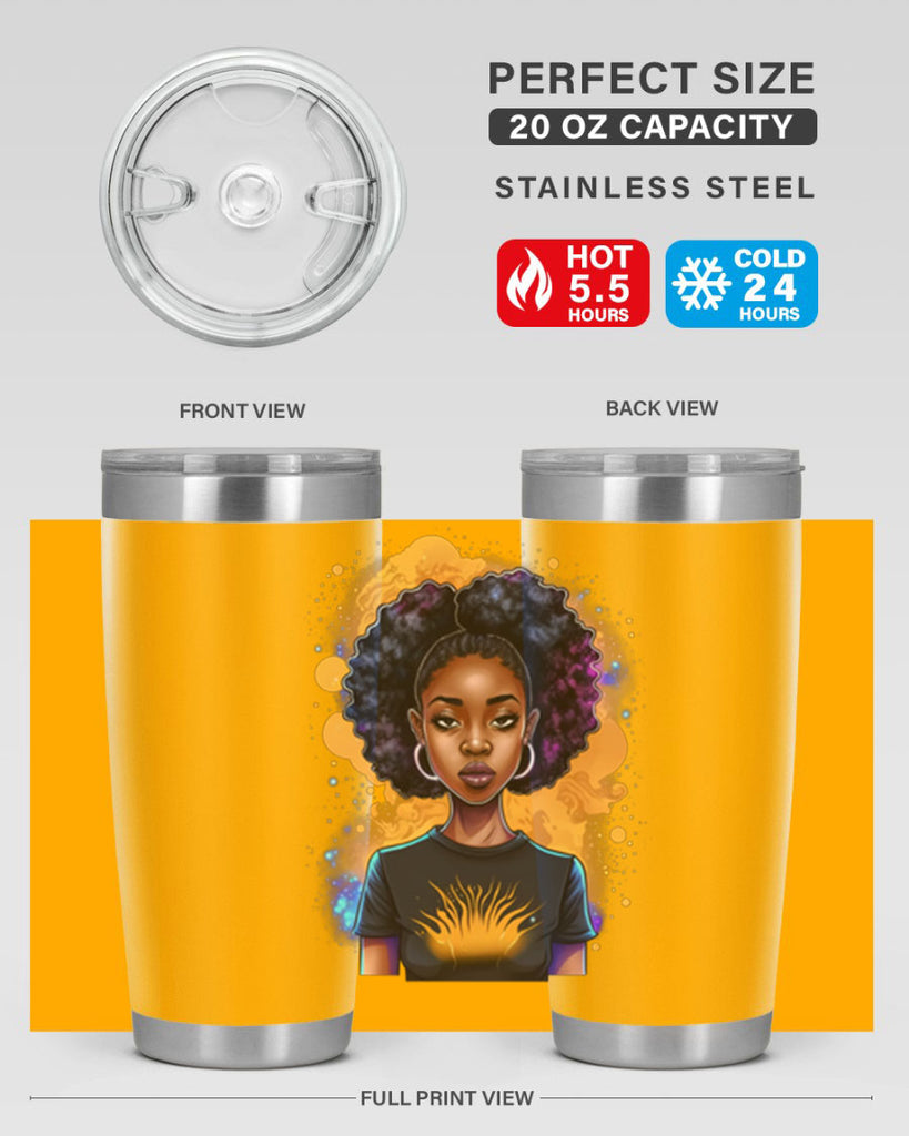 Sparkling Black Girl Design 15#- women-girls- Tumbler