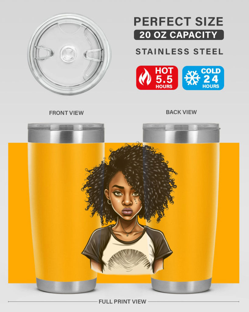 Sparkling Black Girl Design 18#- women-girls- Tumbler