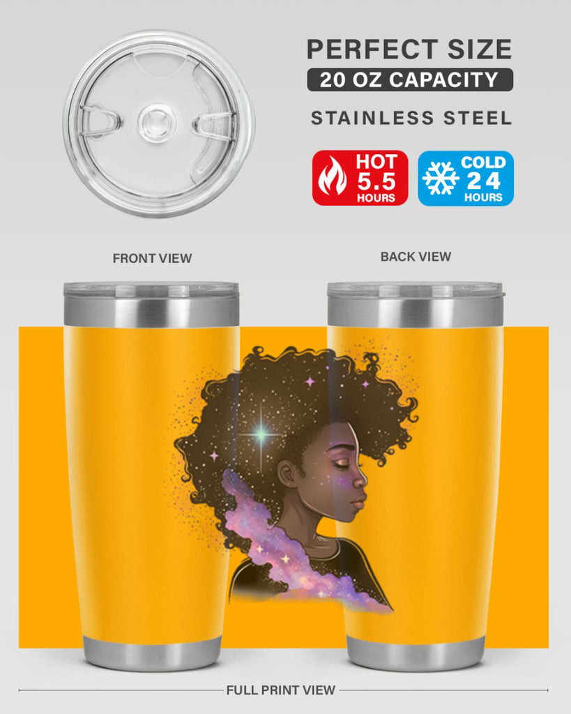 Sparkling Black Girl Design 4#- women-girls- Tumbler