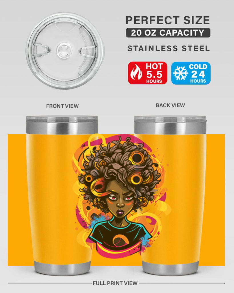 Sparkling Black Girl Design 6#- women-girls- Tumbler