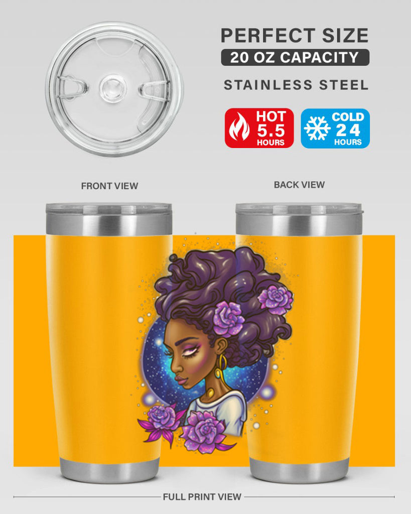 Sparkling Black Girl Design 7#- women-girls- Tumbler