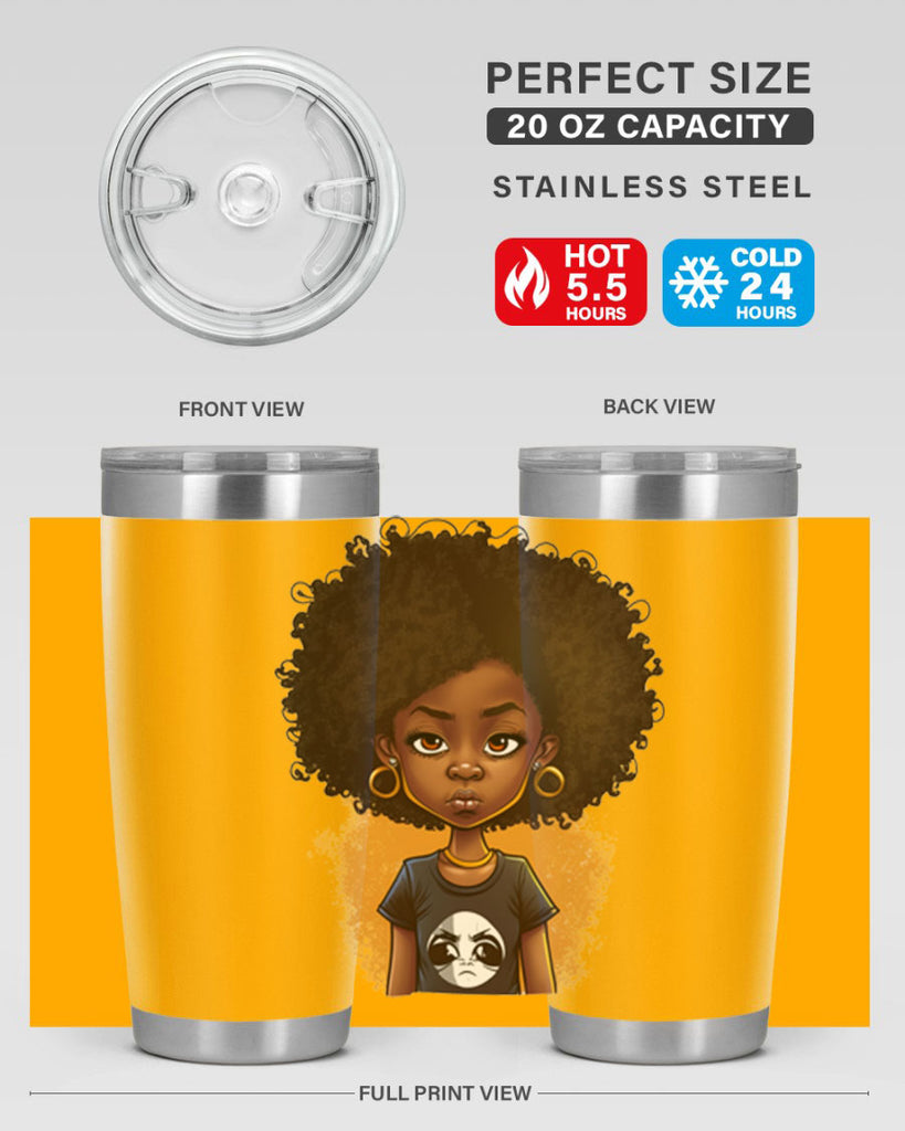 Sparkling Black Girl Design 8#- women-girls- Tumbler