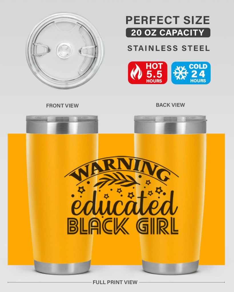 Warning educated black girl Style 1#- women-girls- Tumbler