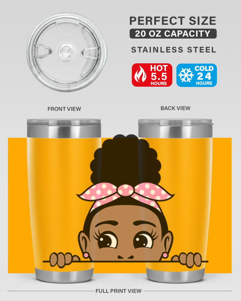 afro puff bandana girl peekaboo 86#- women-girls- Tumbler