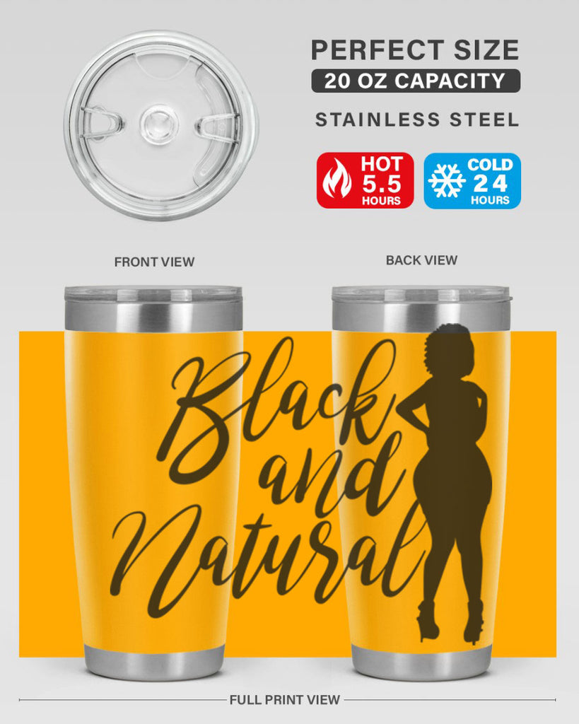 black and natural 22#- women-girls- Tumbler