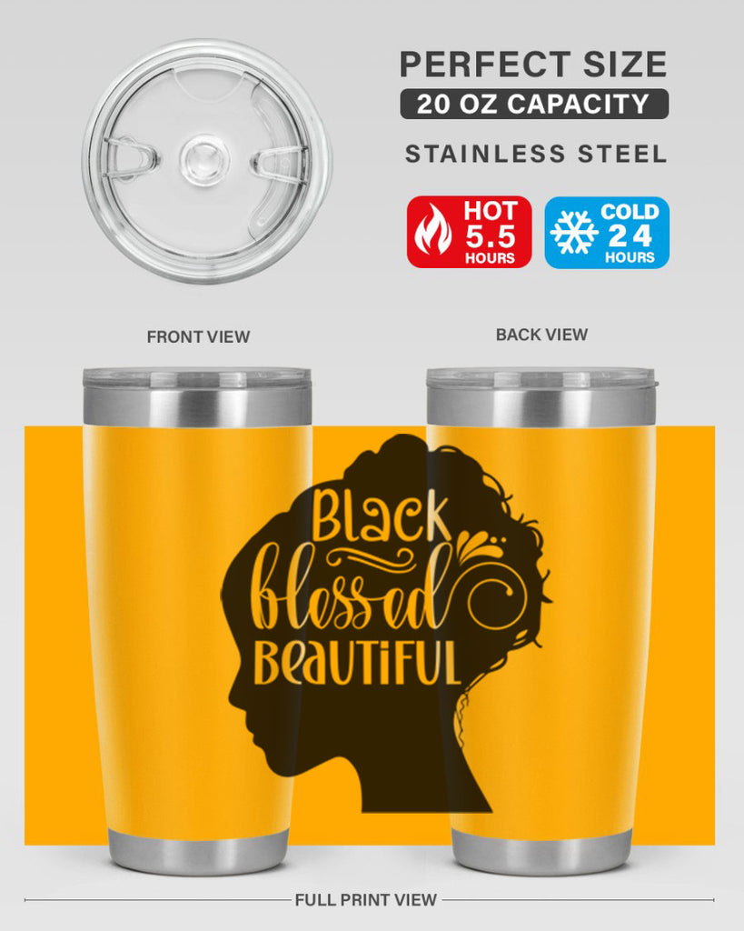 black blessed beautiful Style 62#- women-girls- Tumbler