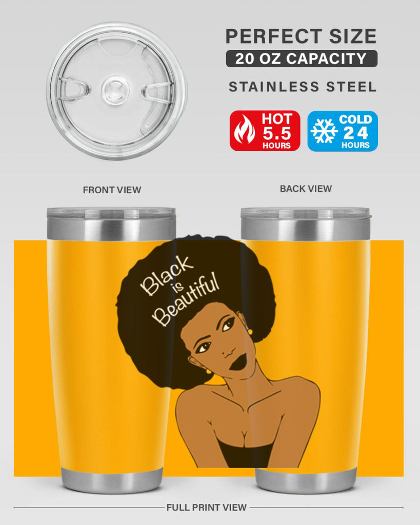 black is beautiful 13#- women-girls- Tumbler