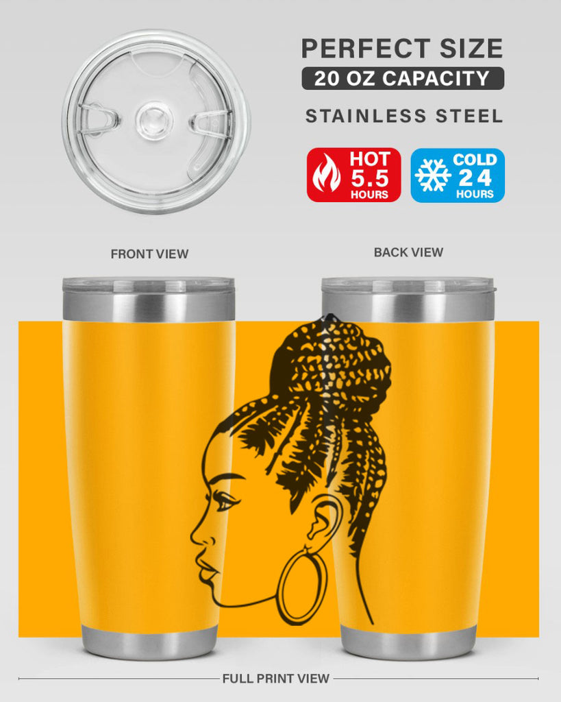 black woman with braids 7#- women-girls- Tumbler