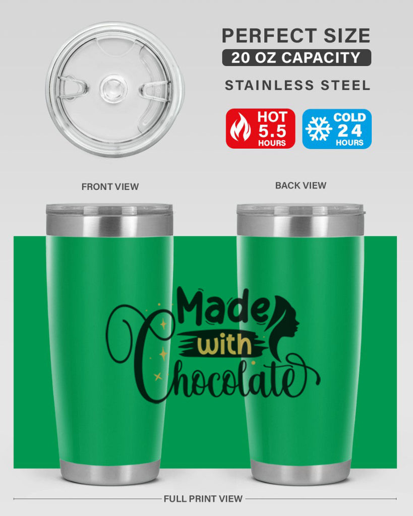 Made with chocolate Style 24#- women-girls- Tumbler