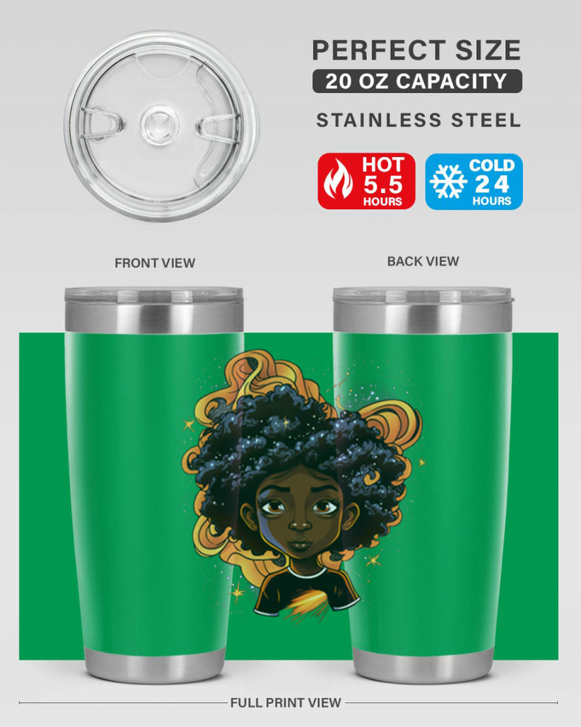 Sparkling Black Girl Design 12#- women-girls- Tumbler