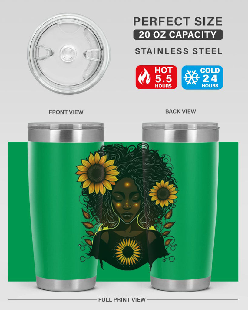 Sparkling Black Girl Design 13#- women-girls- Tumbler
