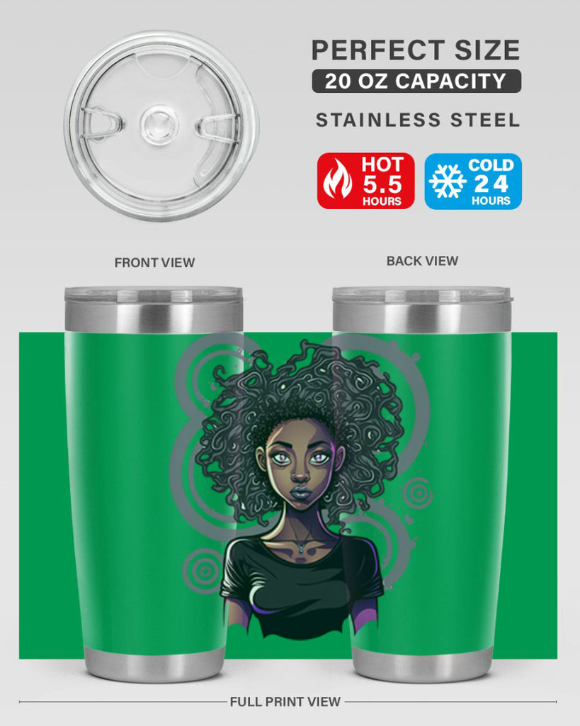 Sparkling Black Girl Design 14#- women-girls- Tumbler