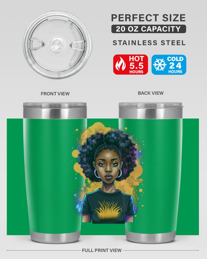 Sparkling Black Girl Design 15#- women-girls- Tumbler