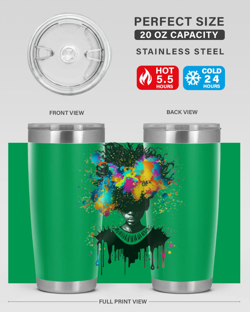 Sparkling Black Girl Design 16#- women-girls- Tumbler