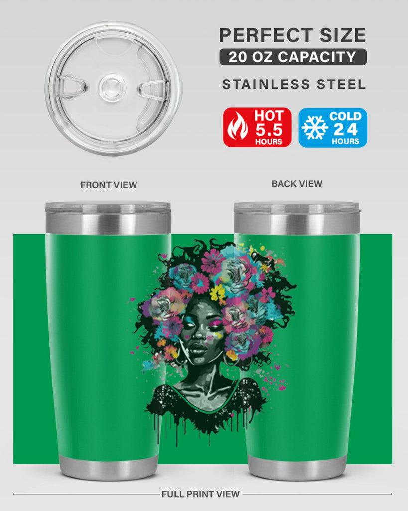 Sparkling Black Girl Design 17#- women-girls- Tumbler