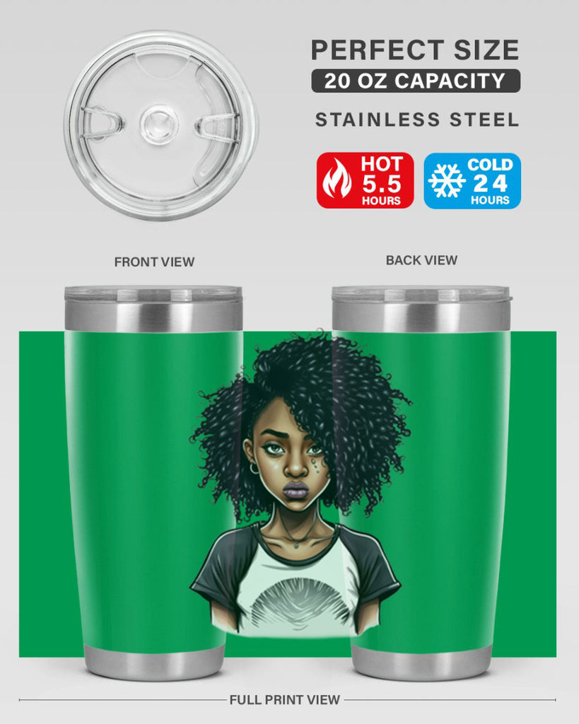 Sparkling Black Girl Design 18#- women-girls- Tumbler