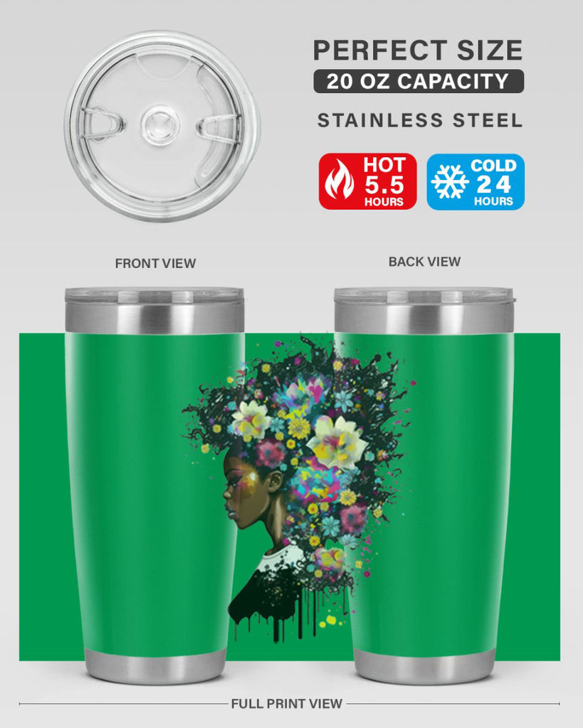Sparkling Black Girl Design 2#- women-girls- Tumbler