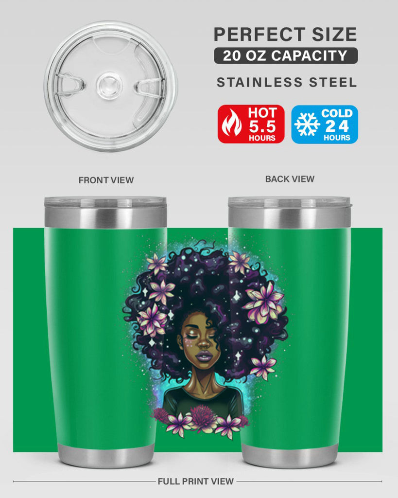 Sparkling Black Girl Design 3#- women-girls- Tumbler