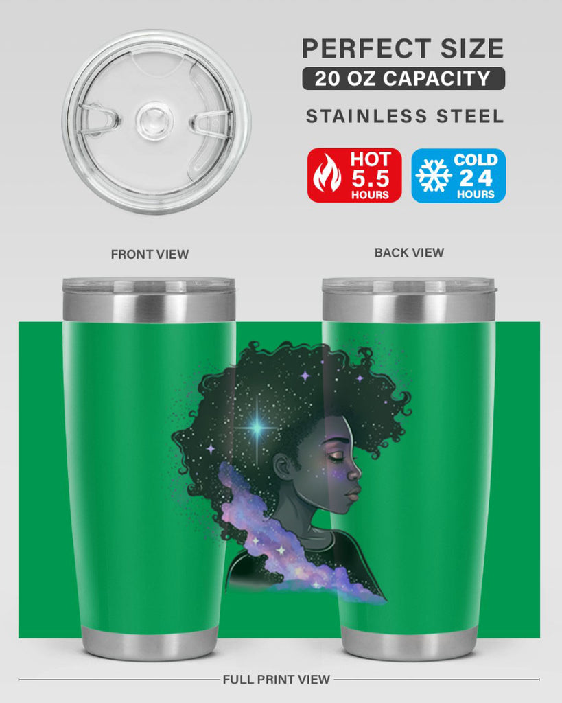 Sparkling Black Girl Design 4#- women-girls- Tumbler