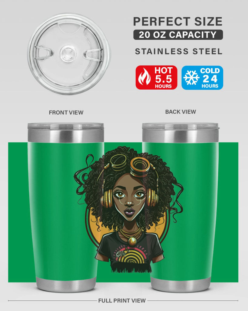 Sparkling Black Girl Design 5#- women-girls- Tumbler