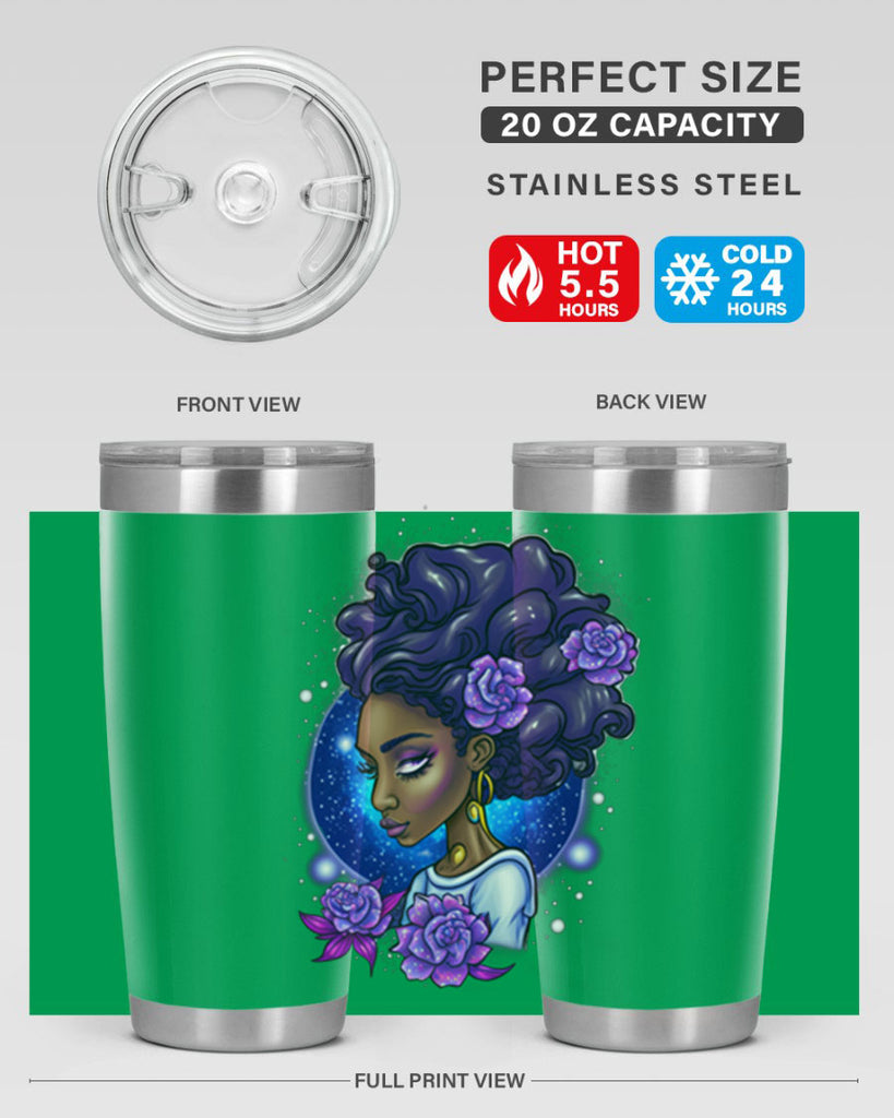 Sparkling Black Girl Design 7#- women-girls- Tumbler
