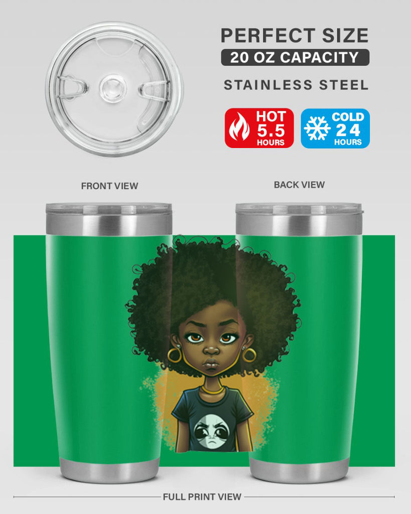 Sparkling Black Girl Design 8#- women-girls- Tumbler