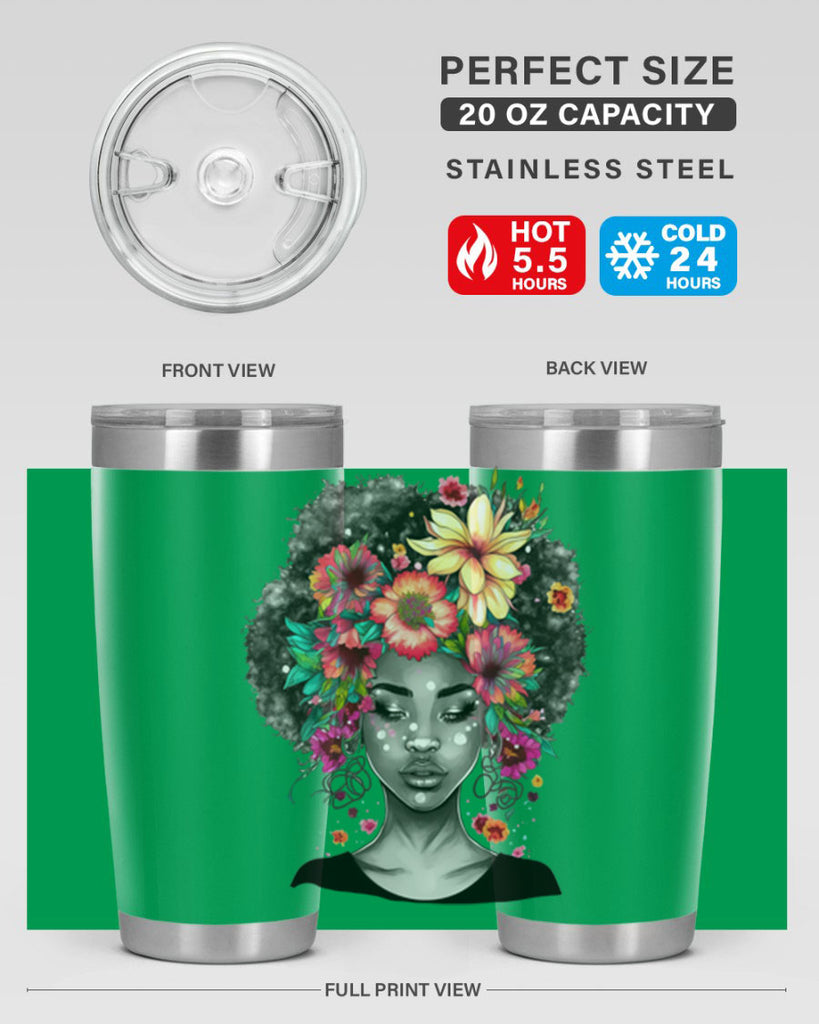 Sparkling Black Girl Design 9#- women-girls- Tumbler